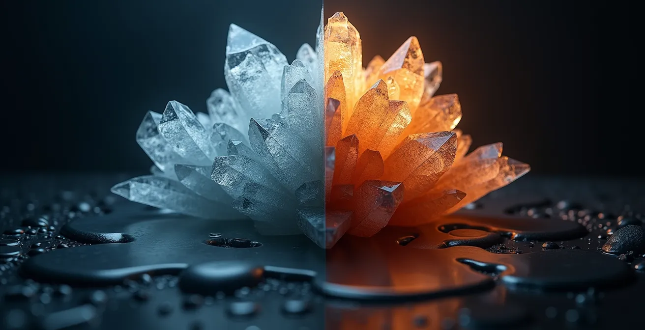 Comparaison symbolique entre haute et basse résolution représentée par des textures contrastées